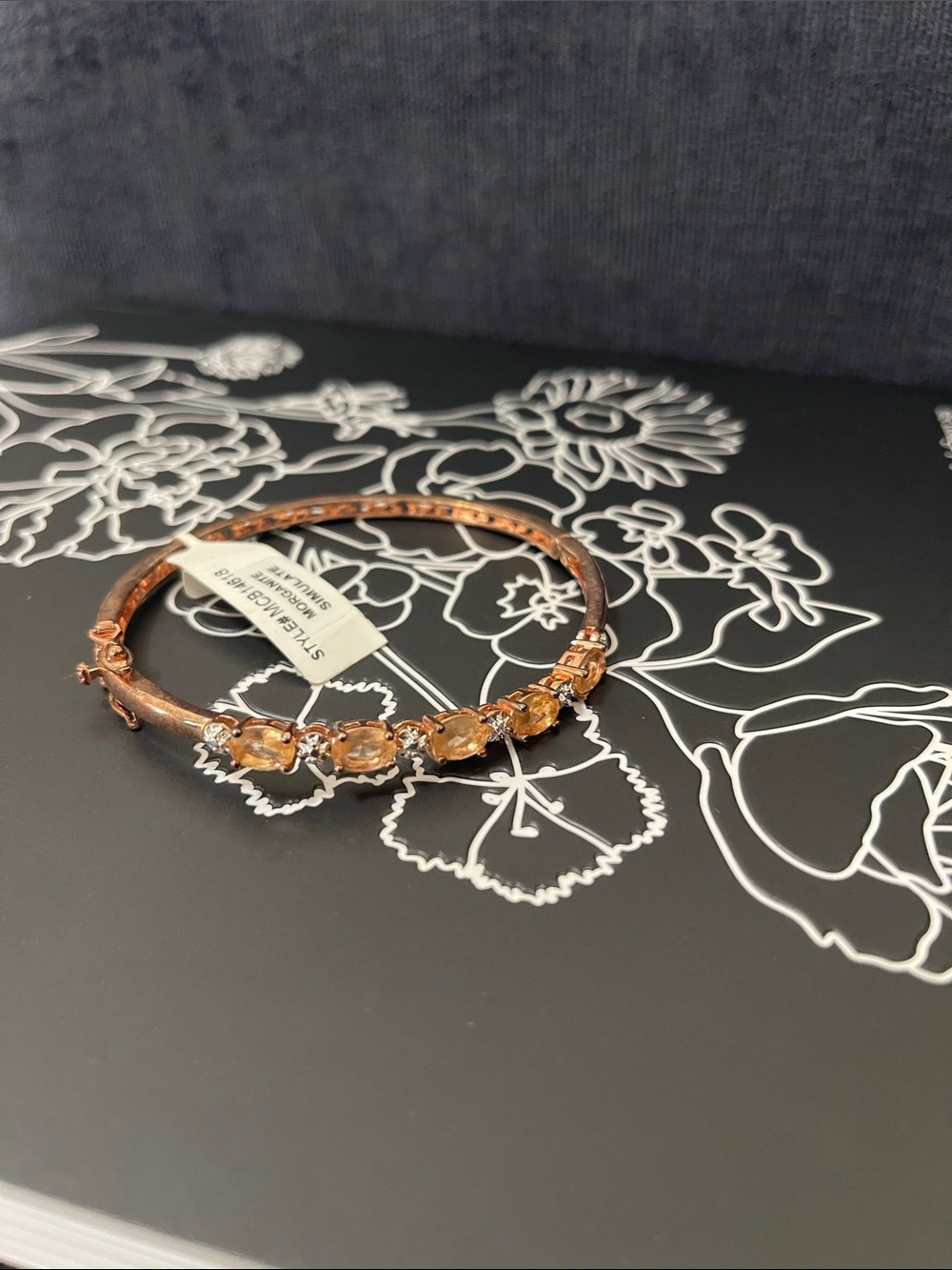 Rose Gold Crystal-Accent Bangle Bracelet - Women Jewelry
